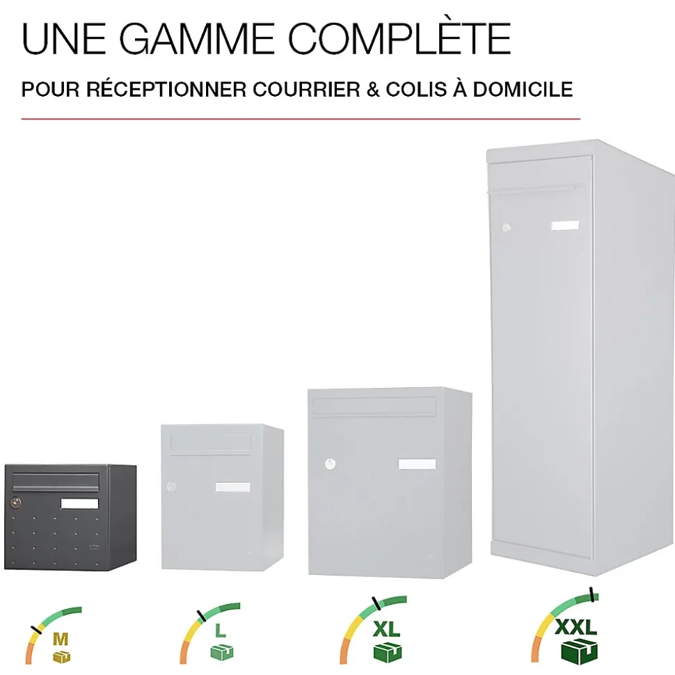 Boite aux lettres CubYsm 1 porte Gris anthracite 7016M