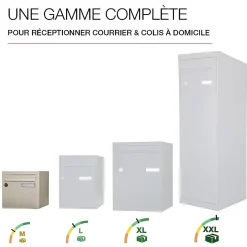 Boite aux lettres CubYsm 2 portes Ivoire 1015B