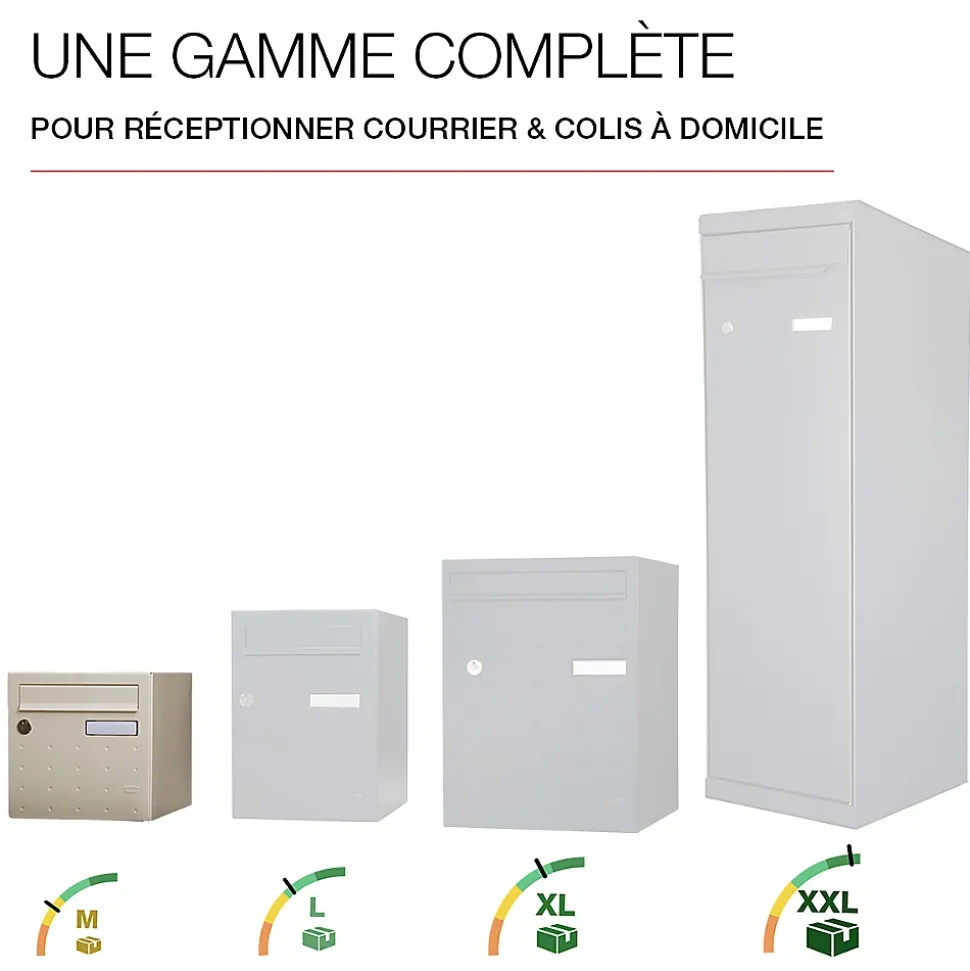 Boite aux lettres CubYsm 2 portes Ivoire 1015B