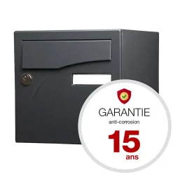 Boite aux lettres Préface 1 porte Noir Sablé RAL 2100 MS