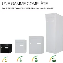 Boite aux lettres Préface 2 portes Noir mat RAL 9005M
