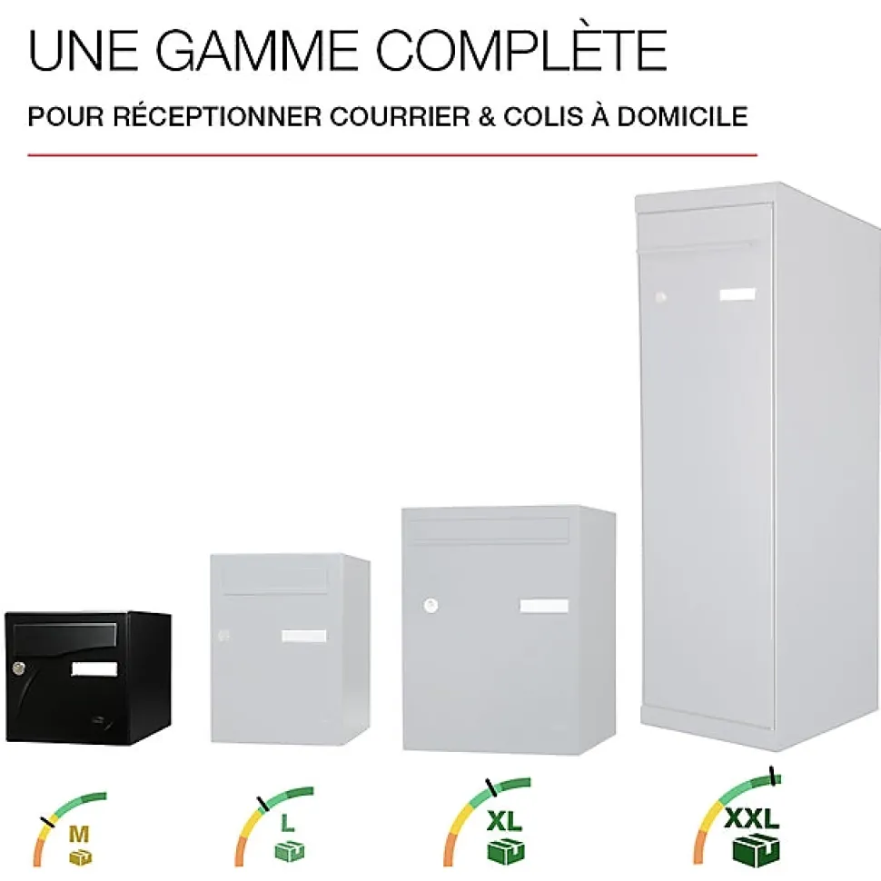 Boite aux lettres Préface 2 portes Noir mat RAL 9005M