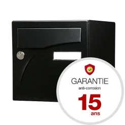 Boite aux lettres Préface 2 portes Noir mat RAL 9005M