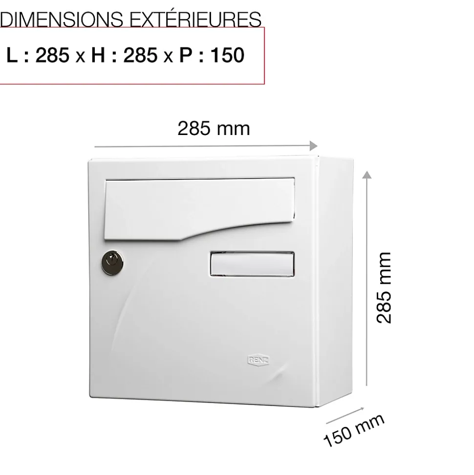 Boite aux lettres Préface compact Blanc brillant RAL 9016B