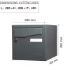Boite aux lettres Préface 2 portes Gris anthracite RAL 7016M