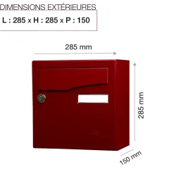Boite aux lettres Préface compact Rouge pourpre brillant 3004B