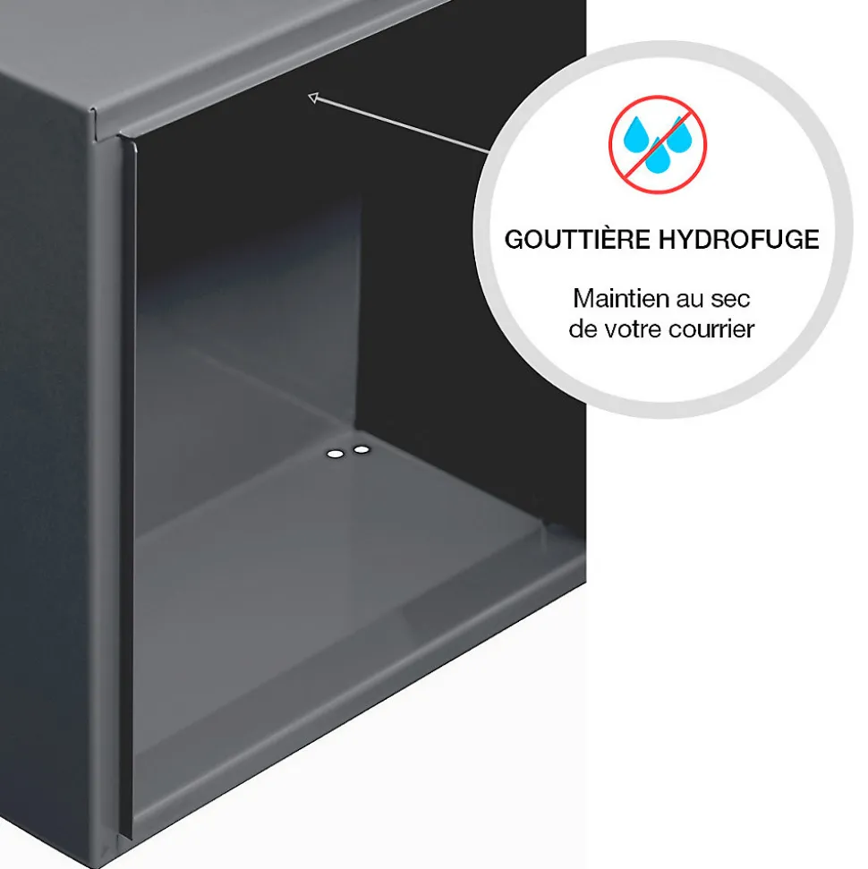 Boite aux lettres Préface compact Gris anthracite mat RAL 7016M