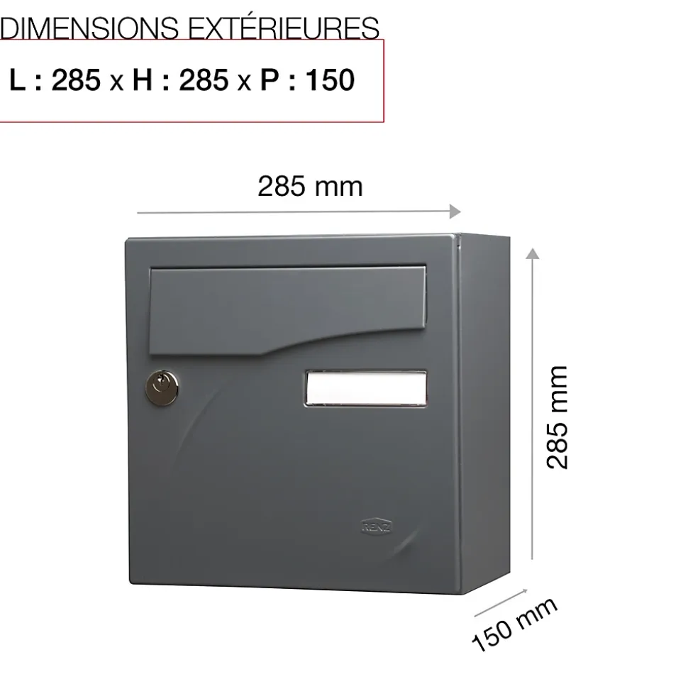 Boite aux lettres Préface compact Gris anthracite mat RAL 7016M