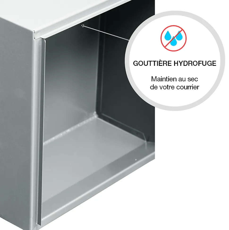 Boite aux lettres Préface compact Gris polaire mat RAL 9006 M