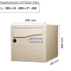Boite aux lettres Préface 2 portes Ivoire brillant RAL 1015B