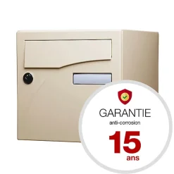Boite aux lettres Préface 2 portes Ivoire brillant RAL 1015B