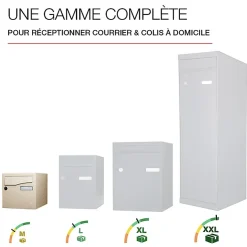 Boite aux lettres Préface 2 portes Ivoire brillant RAL 1015B