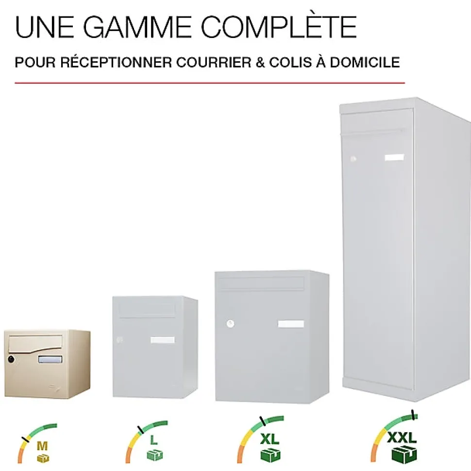 Boite aux lettres Préface 2 portes Ivoire brillant RAL 1015B