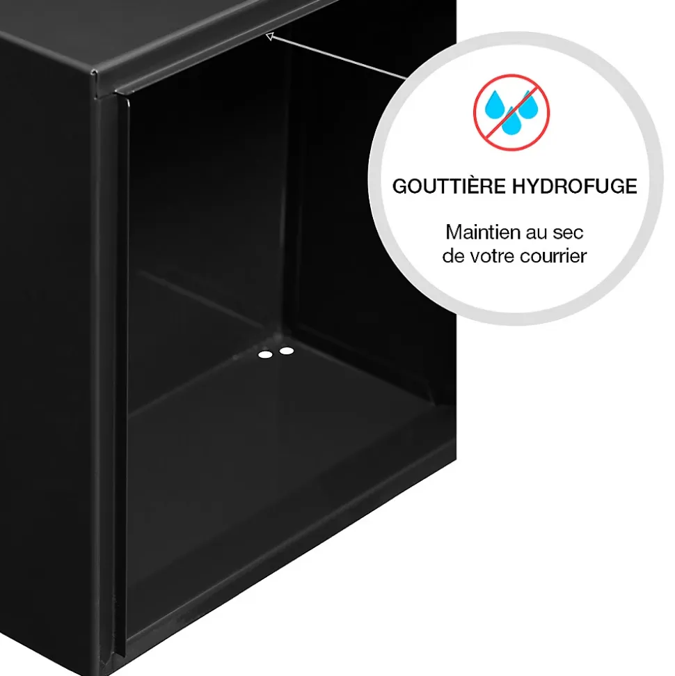 Boite aux lettres Préface compact Noir mat RAL 9005M