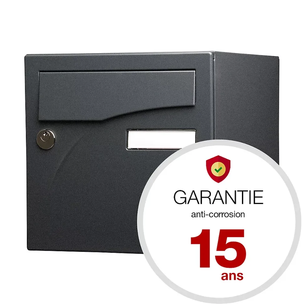 Boite aux lettres Préface 2 portes Noir Sablé RAL 2100 MS
