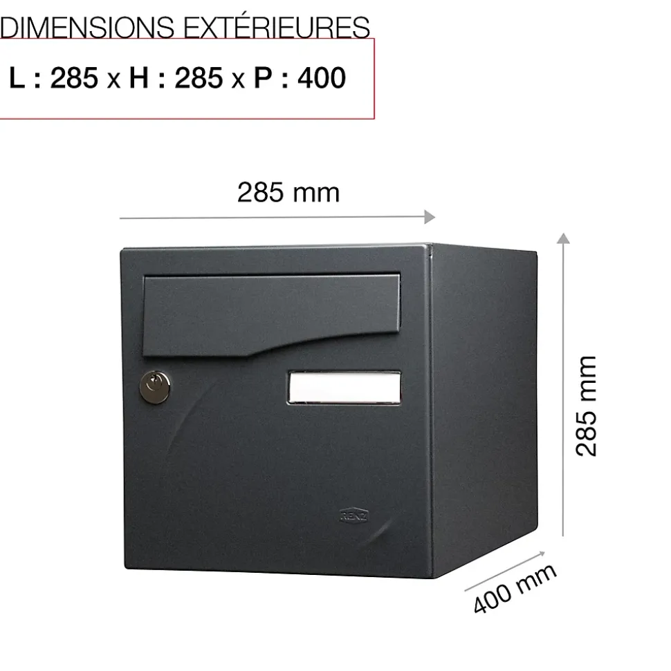 Boite aux lettres Préface 2 portes Noir Sablé RAL 2100 MS