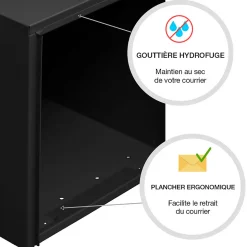 Boite aux lettres Préférence 2 portes noir mat 9005M