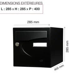 Boite aux lettres Préférence 2 portes noir mat 9005M