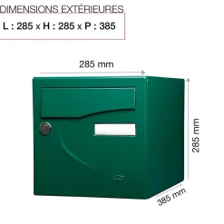 Boite aux lettres Préférence 1P vert brillant 6005B