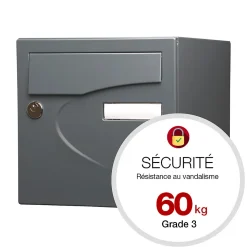Boite aux lettres Préférence 1 porte gris anthracite mat 7016M