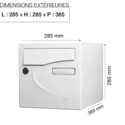 Boite aux lettres Préférence 1 porte blanc brillant 9016B
