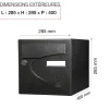 Boite aux lettres Préférence 2 portes noir décor RAL 9005D