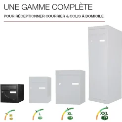 Boite aux lettres Préférence 2 portes noir décor RAL 9005D