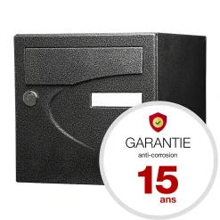 Boite aux lettres Préférence 2 portes noir décor RAL 9005D