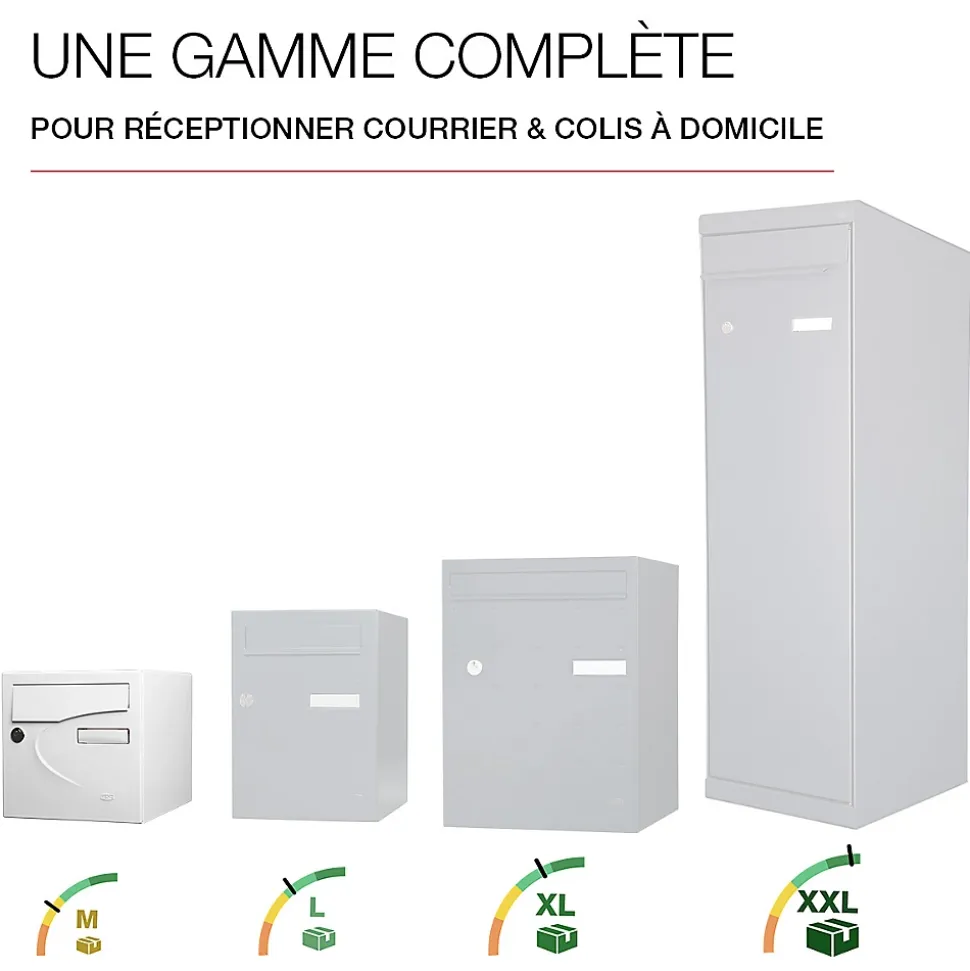 Boite aux lettres Préférence 2 portes blanc brillant 9016B