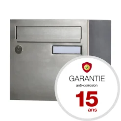 Boite aux lettres Rivage 1 porte inox brossé