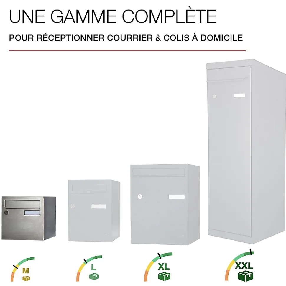 Boite aux lettres Rivage 1 porte inox brossé