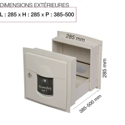 Boite aux lettres Soléa à encastrer 2 portes Ton Pierre sablé 1013MS