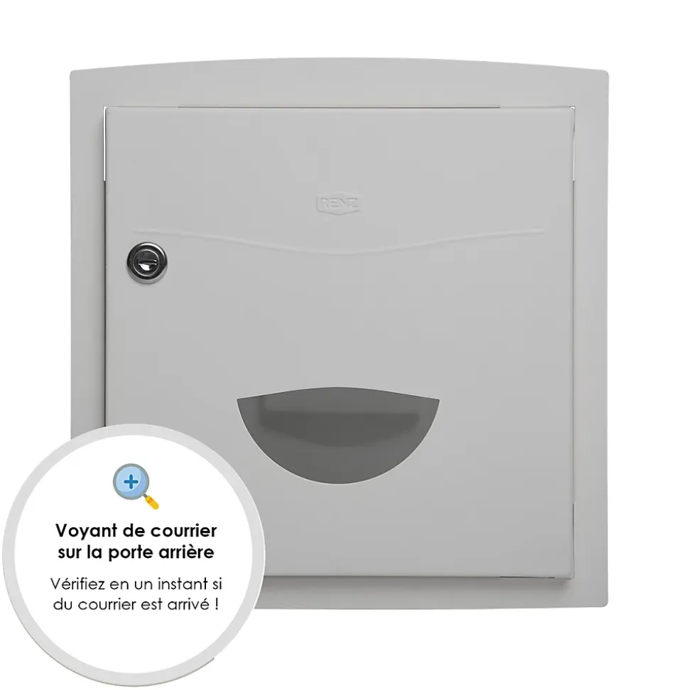Boite aux lettres Soléa à encastrer 2 portes Blanc mat 9010M