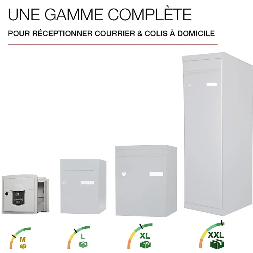 Boite aux lettres Soléa à encastrer 2 portes Blanc mat 9010M