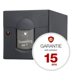 Boite aux lettres Soléa 1 porte Noir Sablé 2100 MS