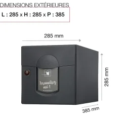 Boite aux lettres Soléa 1 porte Noir Sablé 2100 MS