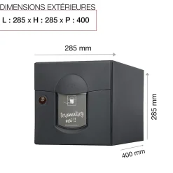 Boite aux lettres Soléa 2 portes Noir Sablé 2100 MS