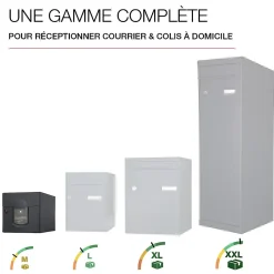 Boite aux lettres Soléa 2 portes Noir Sablé 2100 MS