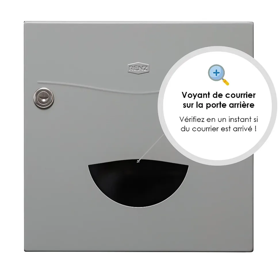 Boite aux lettres Soléa 2 portes Gris RAL 7037 mat