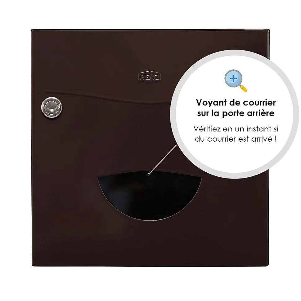 Boite aux lettres Soléa 2 portes brun 8019 B