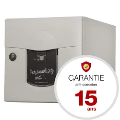 Boite aux lettres Soléa 1 porte Ton pierre aspect sablé RAL 1013MS