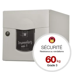 Boite aux lettres Soléa 1 porte Ton pierre aspect sablé RAL 1013MS