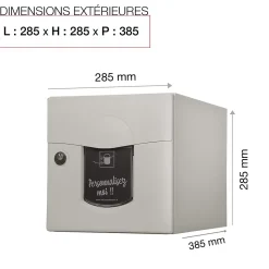 Boite aux lettres Soléa 1 porte Ton pierre aspect sablé RAL 1013MS