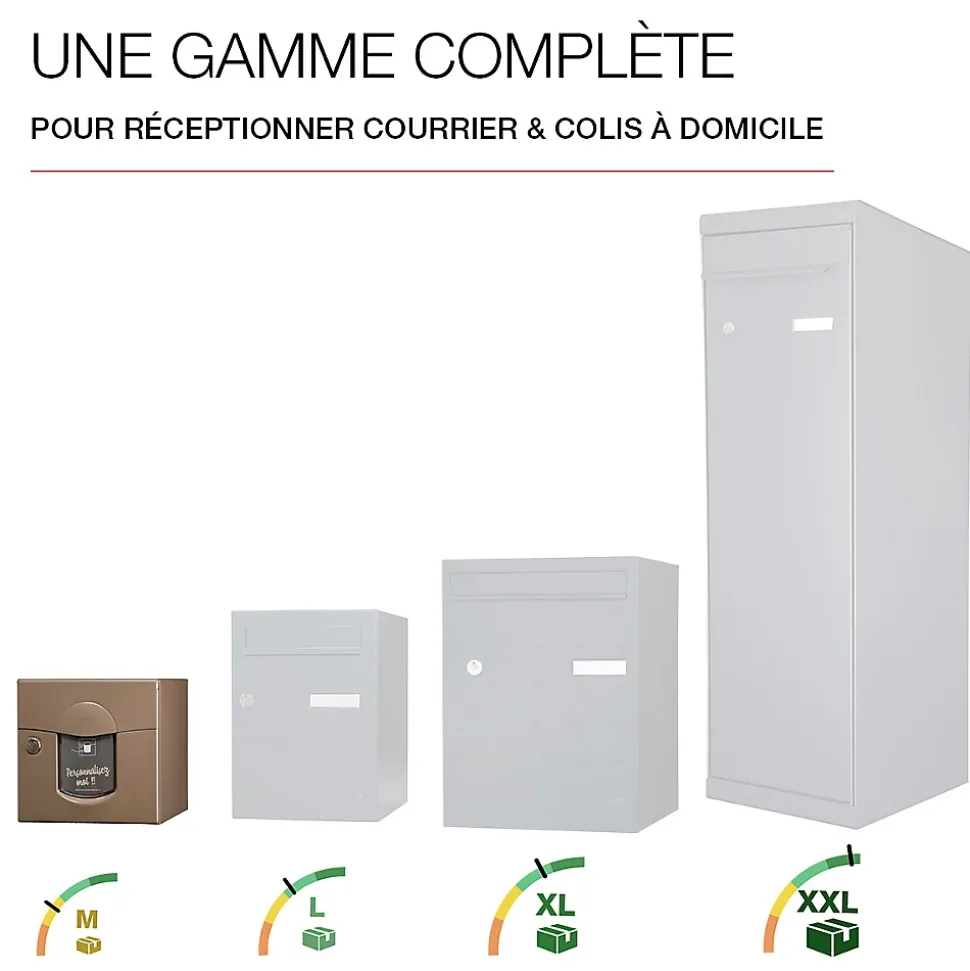 Boite aux lettres Soléa 2 portes taupe RAL 7006 B