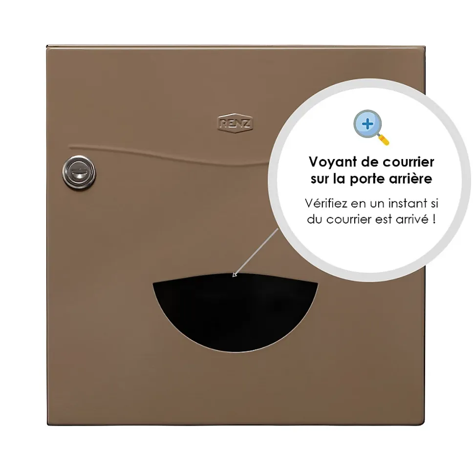 Boite aux lettres Soléa 2 portes taupe RAL 7006 B