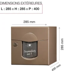 Boite aux lettres Soléa 2 portes taupe RAL 7006 B