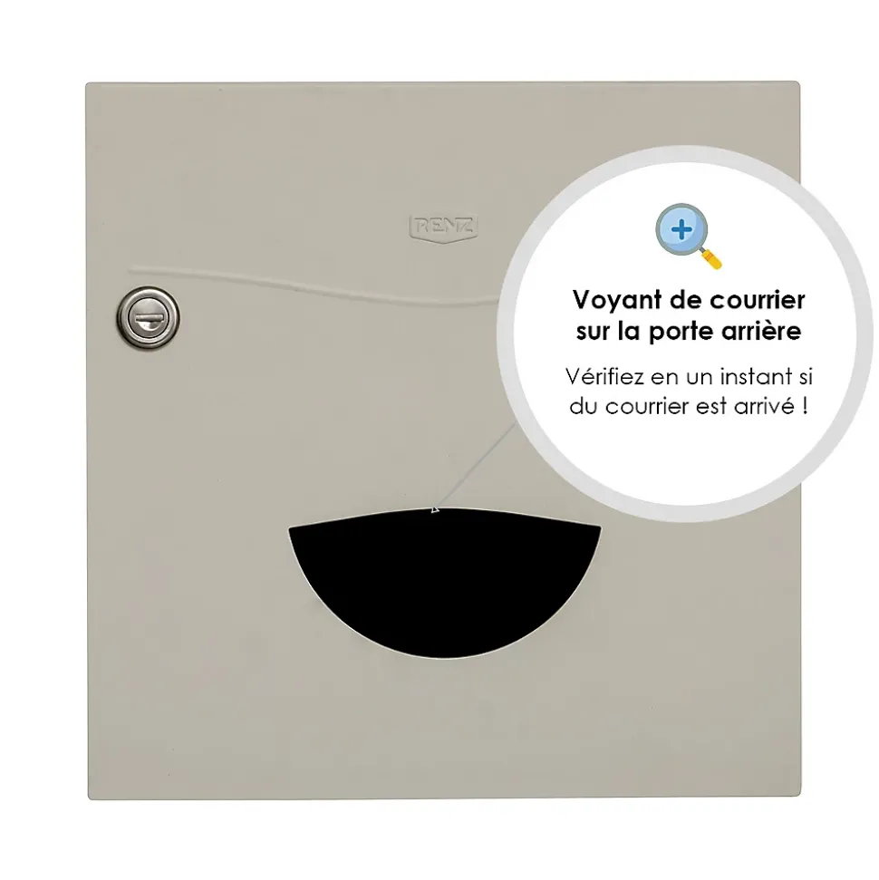 Boite aux lettres Soléa 2 portes Ton pierre aspect sablé RAL 1013MS