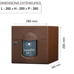 Boite aux lettres Soléa 1 porte Rouille mat sablé RAL 0210 MS