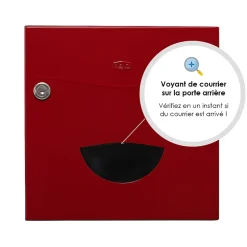 Boite aux lettres Soléa 2 portes rouge 3004 B