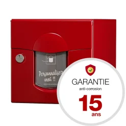 Boite aux lettres Soléa 2 portes rouge 3004 B